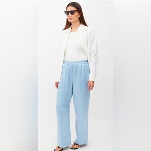 Acne studios Blue Satin Wide Leg Trouser